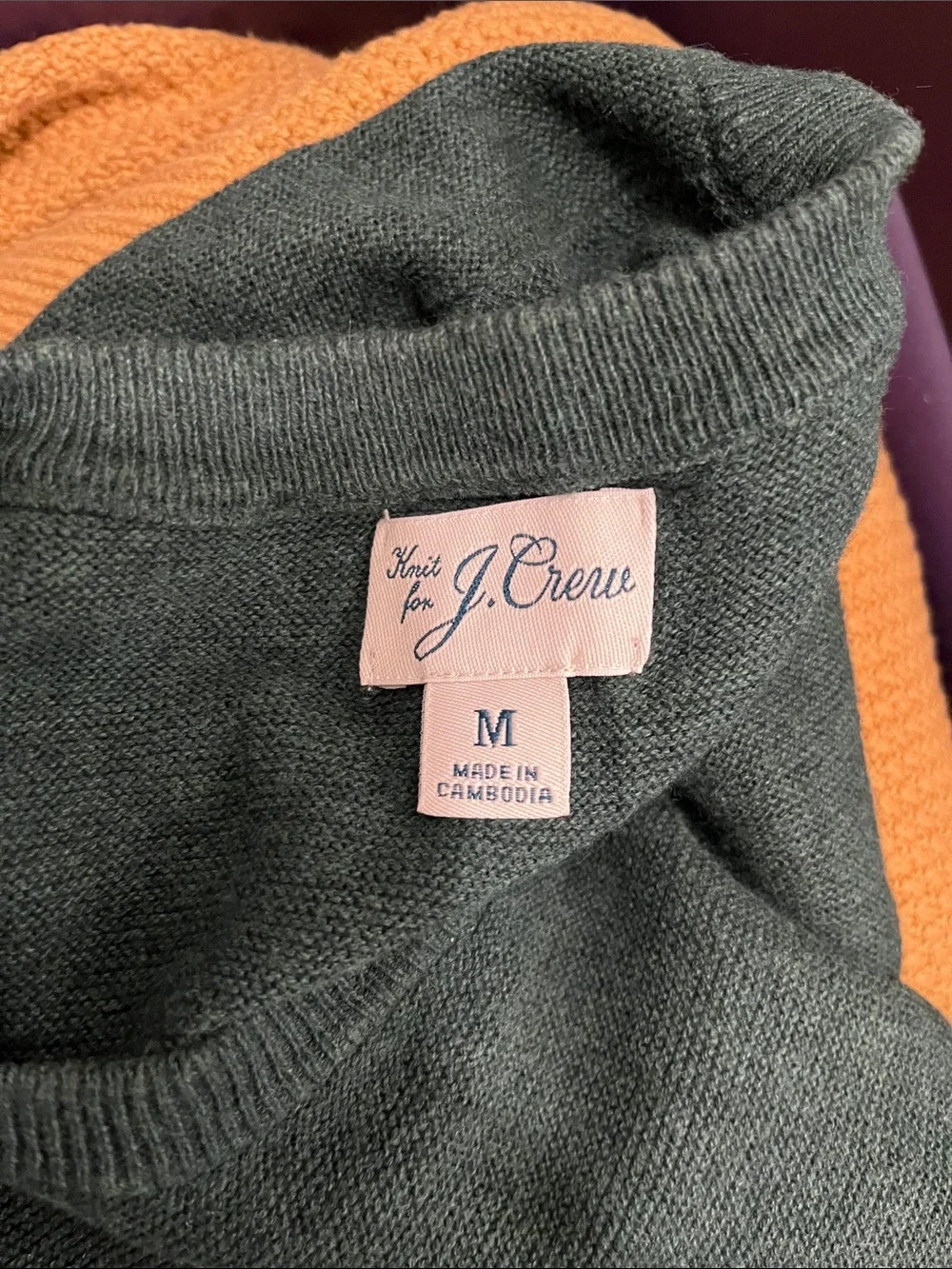 J. Crew Men's Forest Green Crewneck Sweater